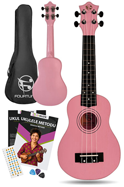 Fourtune Loki SP-21PK Soprano Pembe Ukulele Seti (Başlangıç Seviye)