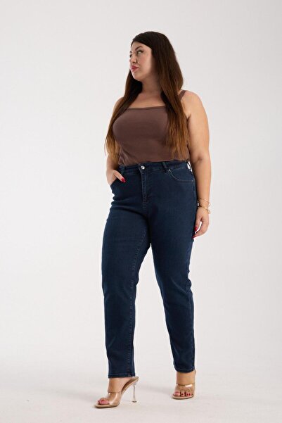 LACARINO 7531 Pantaloni de damă Mom din denim