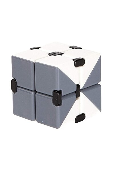 OEM Cub Rubik senzorial antistres, Infinity Magic Cube, alb-gri, 4x4x4 cm