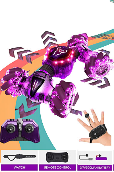 welcomein Oyuncak 2.4 GHz Bilekten ve Uzaktan Kumandalı Işıklı 4X4 Çift Kuman...