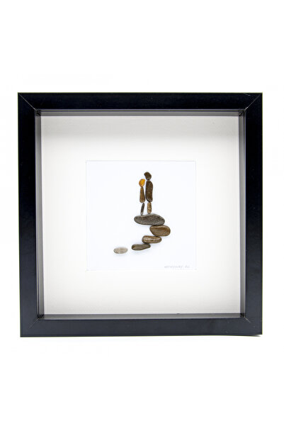 ArtMyWay Tablou ' Me and You ' - Colectia Pebble Art (cu pietre de râu autentice și elemente naturale)