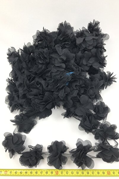 Fiyonks Atölye Laser Cut Flower, Decorative Flower Ribbon Tulle 5 Meters Long