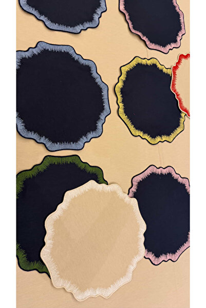 Matis Home Line Gino Pink Navy Blue American Tablecloth & Napkin