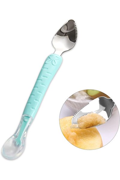 X SPRING Double-Ended Silicone Baby Spoon (X Spring) – Feeding Spoon & Fruit Scraper