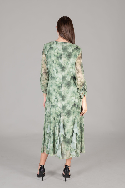 GUMANIZE Women's Round Neck Embroidered Dress