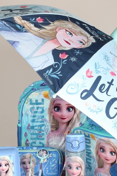 ELSA Dekomus Licensed Frozen Umbrella with Case, Single Compartment, Small Size 32 Cm, Kindergarten, Nutrition and Care