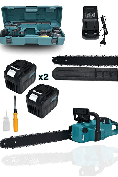 OPTIVEX Mavi Şarjlı Ağaç Odun Kesme Motoru Zincirli Testere 21v 4 Amper 20 Pi...