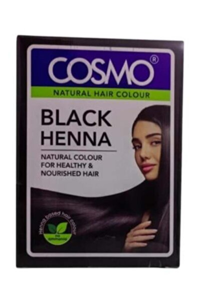 Cosmo بودرة الحناء الطبيعية للشعر - أسود ناعم