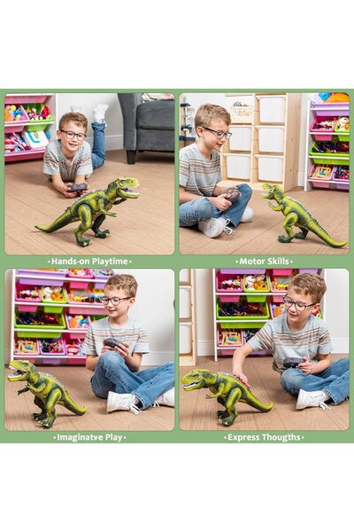 SNAPTRON Light-Up Remote Control T-Rex Dinosaur Toy