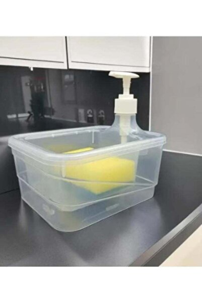 The comprehensive house Liquid Soap Dispenser with Sponge - Green