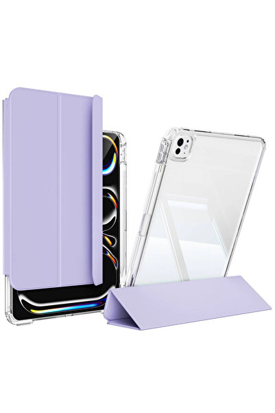 one depot only for quality life حافظة آيباد برو 11 2024 حافظة مغناطيسية قابلة للفصل مع وسادة هوائية منزلقة لحماية الجهاز اللوحي