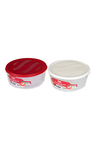 Mons Qlux 3 Size Storage Container Round Storage Container Set 750 ml + 1100 ml + 1750 ml Bpa Free
