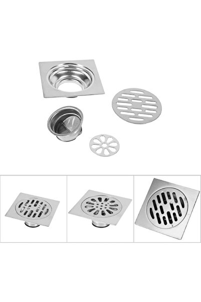 EXCEFORE Stainless Steel Square Anti-odor Floor Drain with Removable Strainer Cover