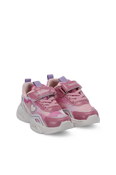 Slazenger Klarion Girls' Velcro Lighted Sole Pink Casual Sports Shoes