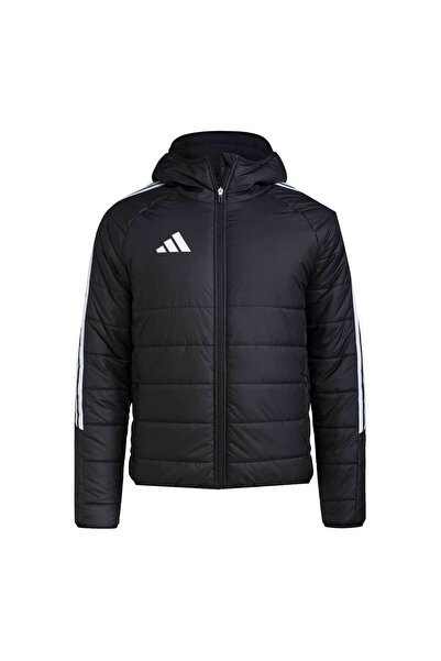 adidas Jachetă cu glugă neagră pentru bărbați Tiro 24 Winter