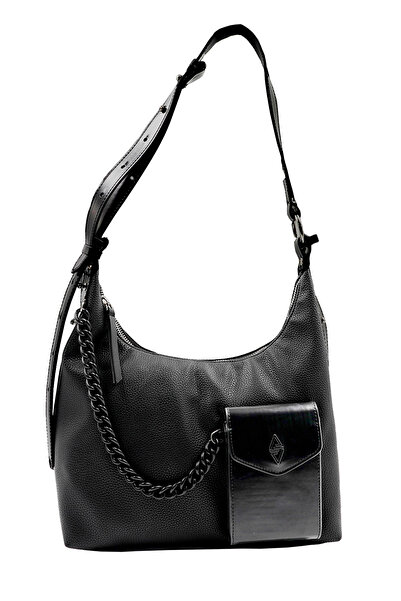 Hüvendo Geantă de umăr casual pentru femei cu curea reglabilă, cu detaliu de ...