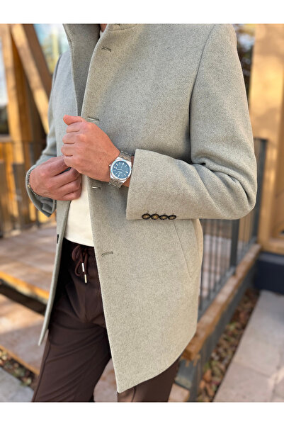 Avni Ceylan Men's Classic Slim Fit Cashmere Coat