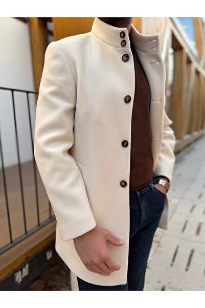 Avni Ceylan Men's Classic Slim Fit Cashmere Coat