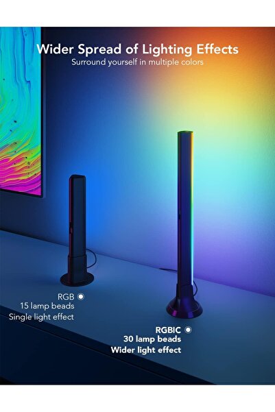 Govee RGBIC TV Light Bars, Supports 55-75 inch TVs, Alexa & Google Assistant