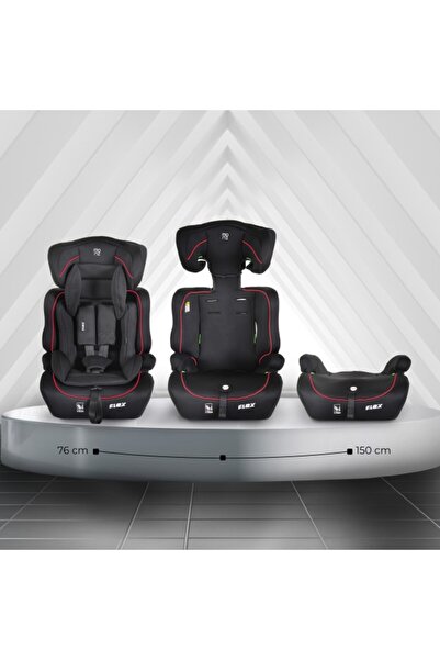 Moni Scaun Auto Flex i-Size Red R129, Centură 5 Puncte, Pernițe Silicon, 76-1...