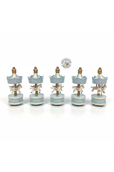 Partini Renklendir Mavi Mini Atlı Karınca Yılbaşı Süsü 6'lı Hediyelik Doğum G...