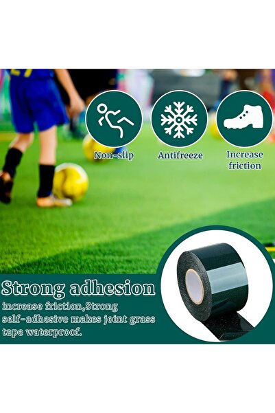 SYOSI Artificial Turf Tape, 2 in x 16.5 ft Double-Sided Turf Tape (2 Rolls)