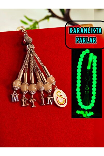 TAKIDA GÜMÜŞ İsimli tesbih kişiye özel isimli kedi gözü gece parlayan tesbih ...