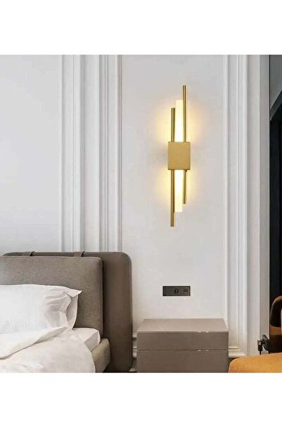 genernic Wall Sconce Electric 220-240V Modern Design Gold 3-Lights 50 cm