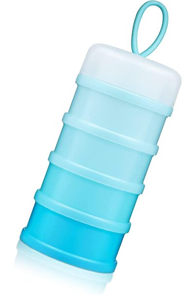 X SPRING Baby Formula Dispenser — Stackable Portable 4-Layer, Spill-Proof, Black