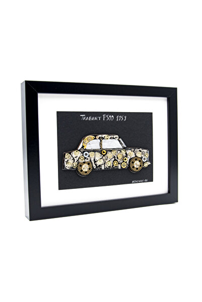 ArtMyWay Tablou Trabant P500 1959 v2 (cu piese de ceas autentice si elemente metalice)