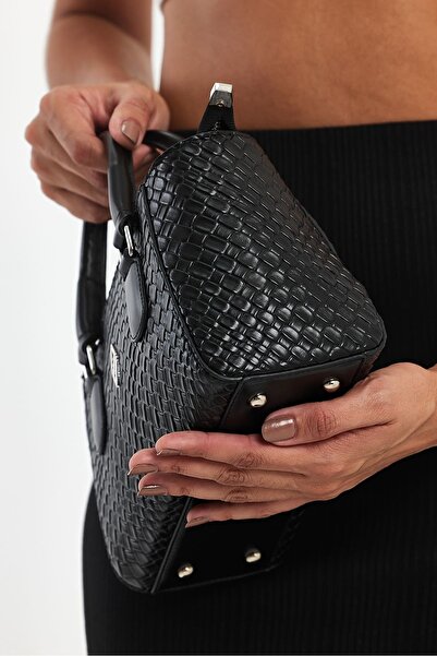 Hüvendo Small Size Long Strap Women's Stylish Hand and Shoulder Bag Black