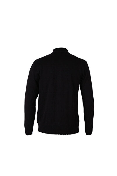 trender Black Men's Cardigan with Zipper