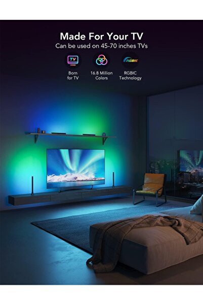 Govee RGBIC TV Light Bars, Supports 55-75 inch TVs, Alexa & Google Assistant