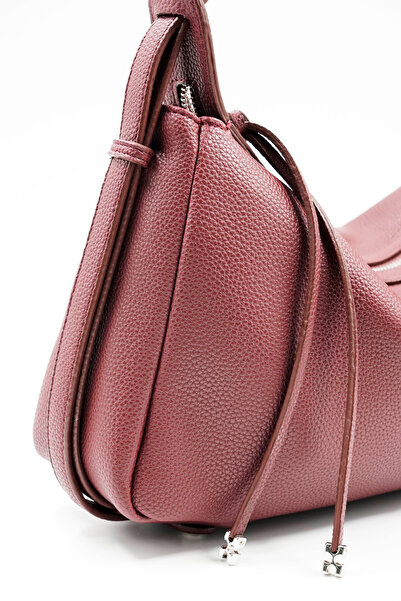 Hüvendo Daily Medium Size Women's Shoulder Bag with Adjustable Strap Burgundy