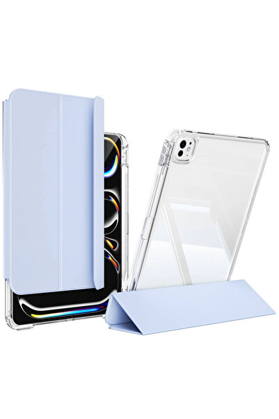 one depot only for quality life حافظة آيباد برو 11 2024 حافظة مغناطيسية قابلة للفصل مع وسادة هوائية منزلقة لحماية الجهاز اللوحي