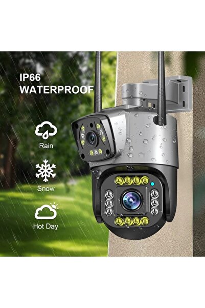 UNİBOX Surveillance Camera, WIFI, 4MP HD, PTZ, App Control, IP66 Waterproof, Alarm