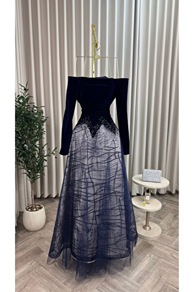 BURGUNDY Winter dress in embroidered wool and tulle with sleeves, burgundy brand