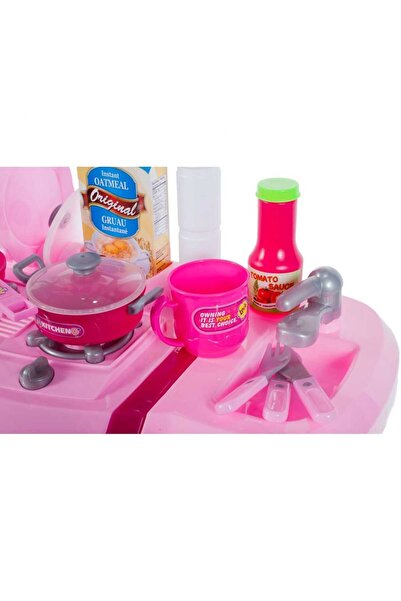 Selgot Children's Kitchen Set, with Sounds and Lights, 24 Pieces, Pink Color