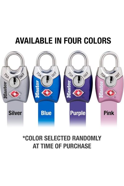 Master Lock 4689T TSA Approved Keyed Lock, 2 Pack, Colors May Vary