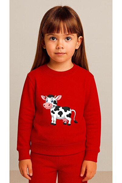 playwear Set pentru copii Hanorac cu imprimeu Vaca cu lapte pentru fete și bă...