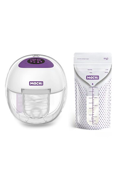Mochi Wearable Single Breast Pump + 25 Milk Storage Bags