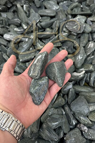 AHS Green Angel Dolomit Çakıl Taşı Yeşil Beyaz Çizgili 3-6 Cm 1 Kg Dekoratif ...