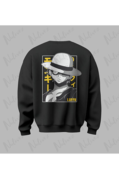 Nulivez سترة One Piece Luffy Design Back مطبوع عالية الجودة للجنسين قصة فضفاض...