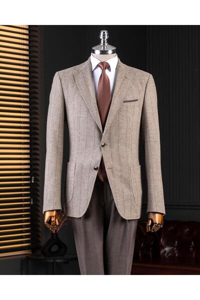 TerziAdemAltun Italian Style S Slim Fit Wool Blended Men's Jacket Pants Suit ...