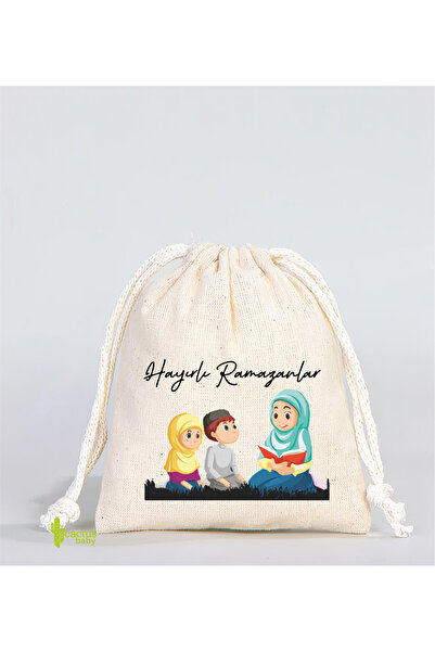 CACTUS COLLECTION Ramadan Special 15X20 cm Cotton Printed Pouches Eid Al-Adha Money Pouch 3Pcs