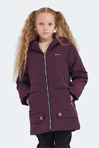 Slazenger Camelia Girl's Hooded Purple Coat & Coat