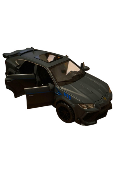 Vision XXI Lamborghini Urus Car, Metal Model, 1:32 Scale, Diecast, Spring Mechanism, 16 cm, Gray