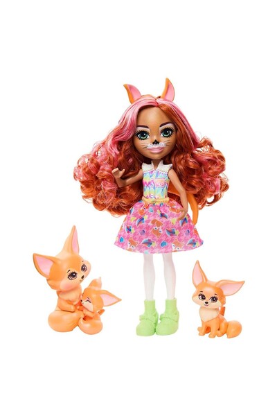 Enchantimals Glam Party Filigree fox family set, fox doll, HNT60