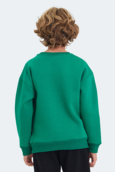 Slazenger Logan Unisex Children's Green Sweatshirt