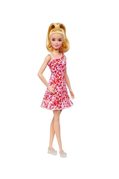 Barbie Papusa Barbie, Fashionistas 205 par blond si rochie inflorata, 30 cm